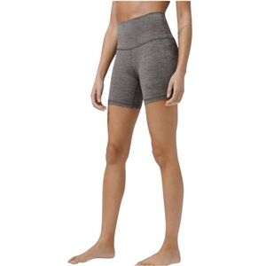 Lululemon High-Waist Heather Gray Women's Bike Shorts size 4